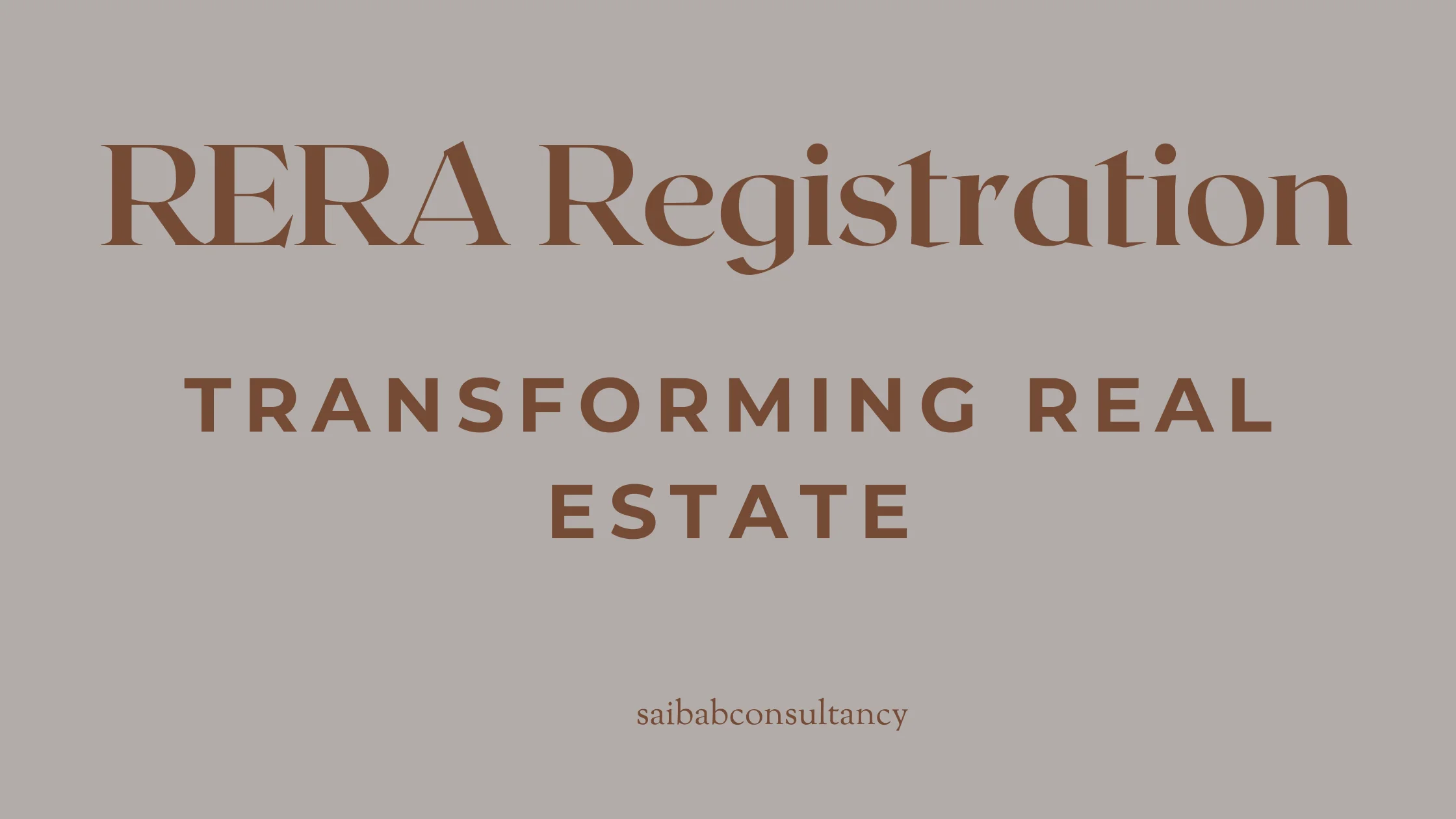 RERA Registration